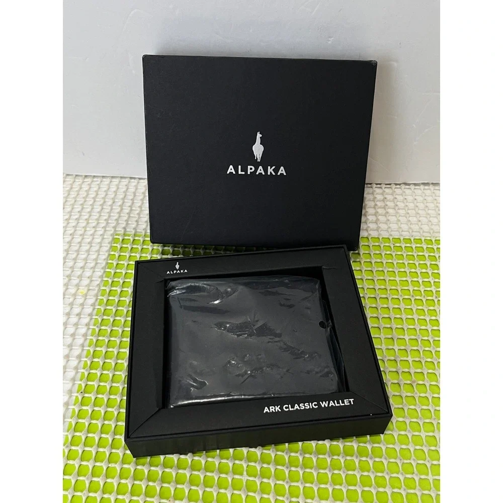 Alpaka Ark Bifold Cash Wallet Black RFID Magnetic NEW